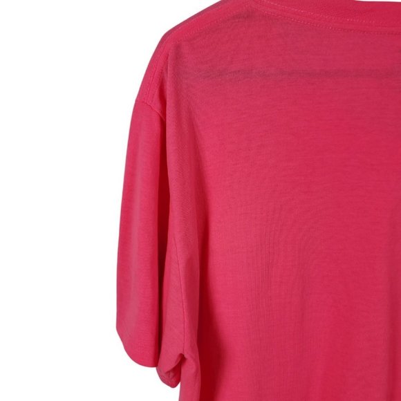 Hot Pink V-Neck Tee | Size L - Picture 3 of 8
